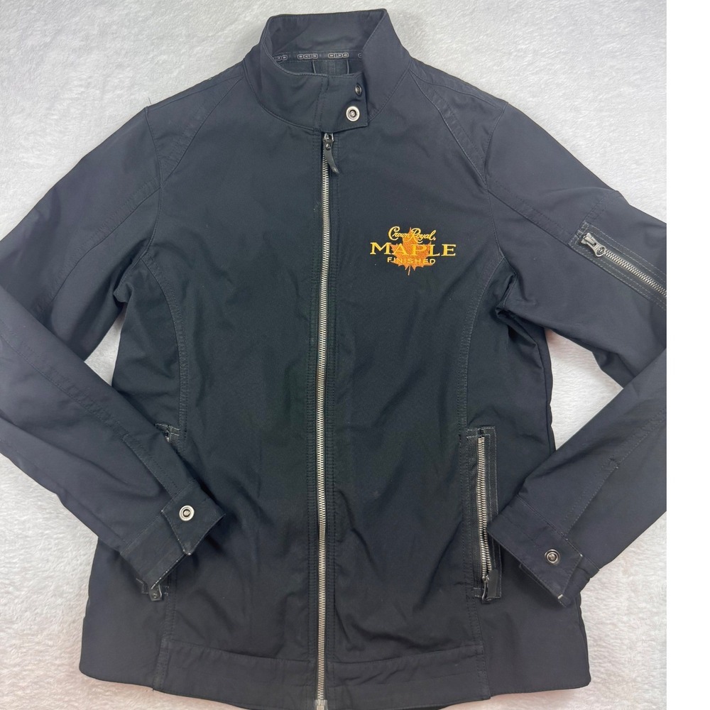 OGIO Crown Royal Maple Finished Full Zip Jacket Black Mens Medium Mock Neck